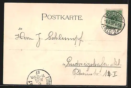 AK Strassburg, Partie am Statthalterpalais