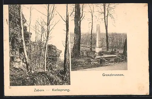 AK Zabern, Karlssprung, Grenzbrunnen