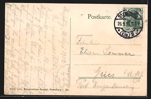 AK Strassburg i. Els., Gedeckte Brücken