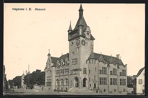 AK Hagenau i. E., Partie am Museum