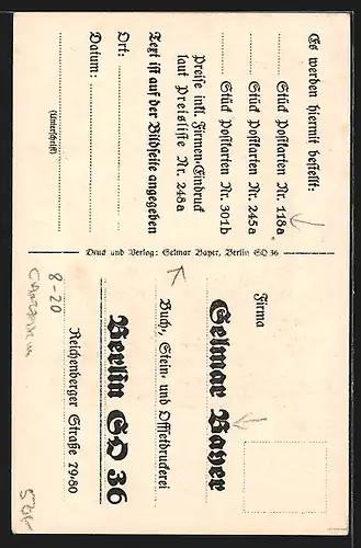 AK Aufruf zum Sparen, Bank, denk an dein Alter