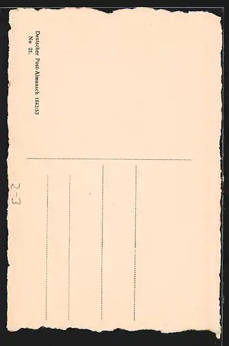 AK Deutscher Post-Almanach, Kurhessische Postbeamte, Uniformen