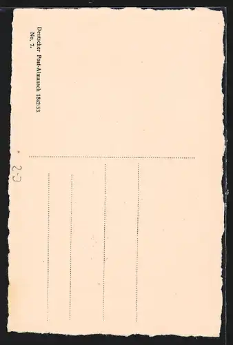 AK Deutscher Post-Almanach 1842 /53, Kgl. Sächsische Postbeamte