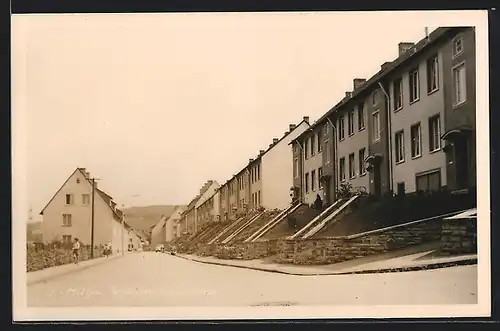 Foto-AK Milspe, Häuser in der Wilhelmshöher Strasse im Jahr 1960