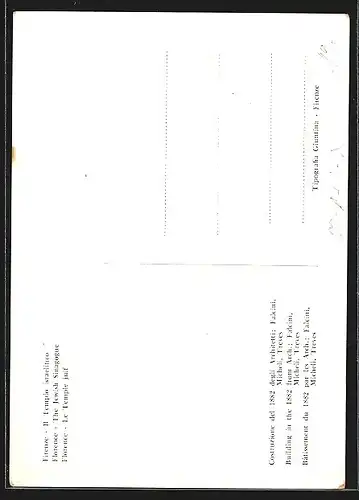 AK Firenze, Il Tempio israelitico