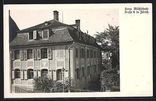 Foto-AK Zürich, Haus Mühlebachstrasse 8