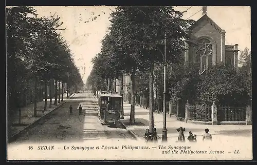 AK Sedan, La Synagoge et l`Avenue Philipoteaux