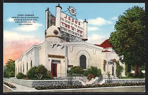 AK Los Angeles, CA, First Hebrew Christian Synagogue 2209 Michigan Ave.