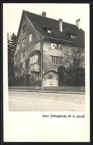 AK Zürich, Haus in der Feldeggstrasse 80