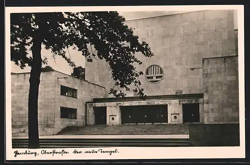 AK Hamburg-Harvestehude, Synagoge Neuer Tempel, Oberstrasse 120, Bauhaus-Architektur