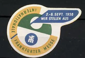Reklamemarke Frankfurt a. M., Internationale Frankfurter Messe 1956, Messelogo