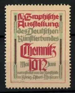 Reklamemarke Chemnitz, IV. Graphische Ausstellung des Deutschen Künstlerbundes 1912