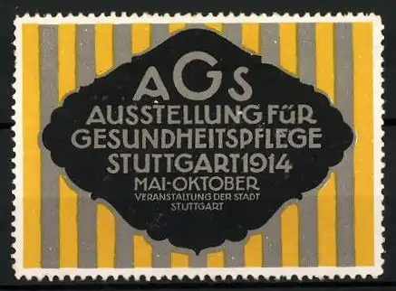 Reklamemarke Stuttgart, Ausstellung für Gesundheitspflege AGS 1914