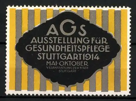 Reklamemarke Stuttgart, Ausstellung für Gesundheitspflege AGS 1914