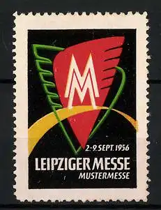 Reklamemarke Leipzig, Leipziger Messe & Mustermesse 1956, Messelogo