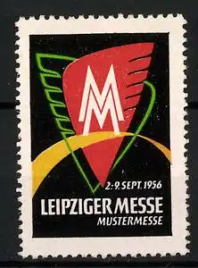 Reklamemarke Leipzig, Leipziger Messe & Mustermesse 1956, Messelogo
