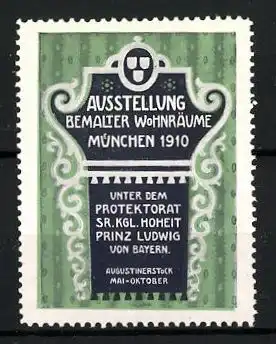 Reklamemarke München, Ausstellung Bemalter Wohnräume 1910