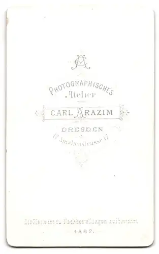 Fotografie Carl Arazim, Dresden, Amalienstrasse 17, Herr mit schütterem Haar und Bart