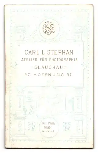 Fotografie Carl Stephan, Glauchau, Hoffnung 47, Schlanker Mann mit Mittelscheitel