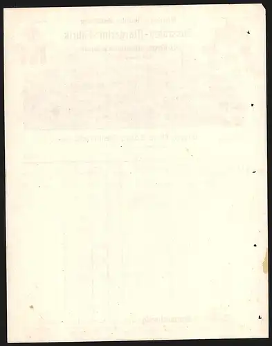 Rechnung Braunschweig 1908, Groppel, Ahrens & Stute, Süssrahm-Margarine-Fabrik, Betriebsgelände mit Gleisanlage