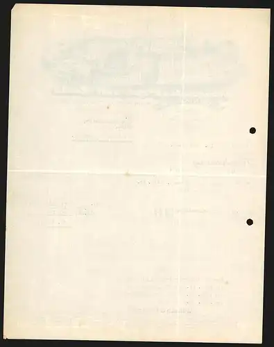 Rechnung Zeitz 1933, Wünsch & Pretzsch, Phoenixwerk, Kinderwagen- und Holzwaren-Fabrik, Das Betriebsgelände mit Einfahrt