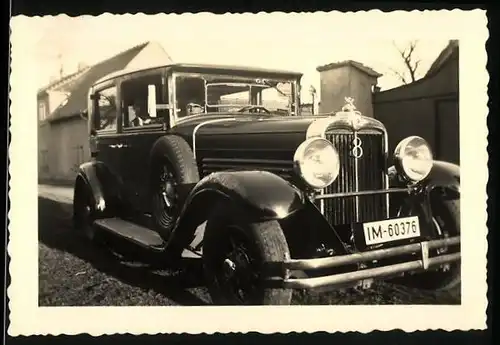 Fotografie Auto Stoewer 8 Zylinder G15, Luxus-Limousine mit Kennzeichen Provinz Sachsen