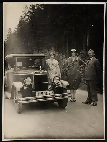 Fotografie Auto Hanomag (1930 /31), Limousine mit Kennzeichen Dresden