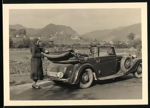 Fotografie Auto Audi Front Typ VW (1934) Karrosserie Gläser, Cabrio mit Kennzeichen Rheinprovinz