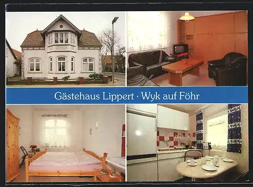 AK Wyk auf Föhr, Gästehaus Lippert, Boldixumer Strasse 31