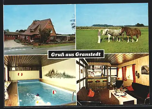 AK Granstedt / Selsingen, Hotel - Ferienhof Borchers, Schwimmbad, Pferde