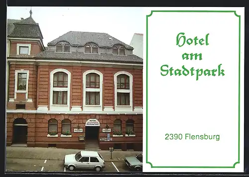AK Flensburg, Hotel am Stadtpark, Bes. Hans Tagesen, Nordergraben 70