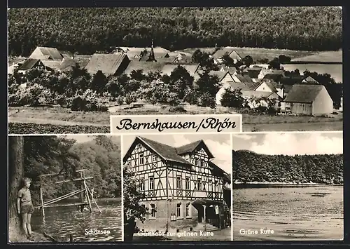 AK Bernshausen /Rhön, Gasthaus zur grünen Kutte, Schönsee, Grüne Kutte