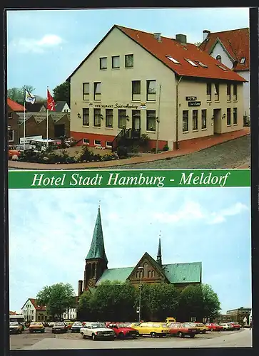 AK Meldorf, Hotel Stadt Hamburg und Kirche