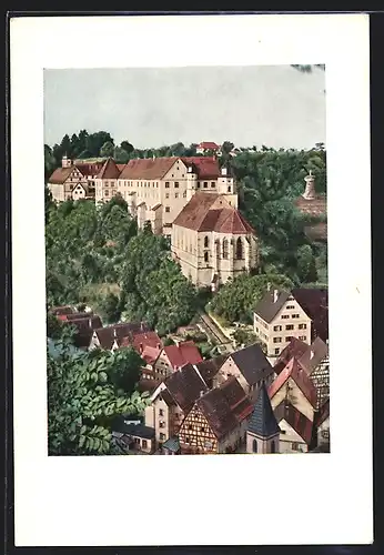AK Haigerloch, Blick auf Schlosskirche und Schloss