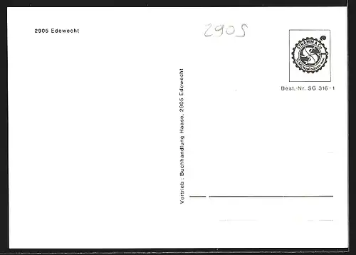 AK Edewecht, Strassenpartie mit Kirche