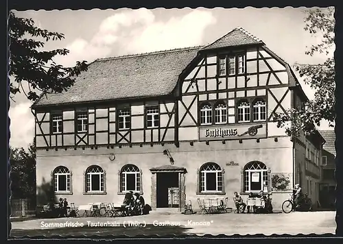 AK Tautenhain / Thür., Blick auf das Gasthaus Kanone