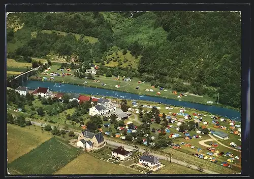 AK Bollendorf, Campingplatz Dillingerbrück aus der Vogelschau