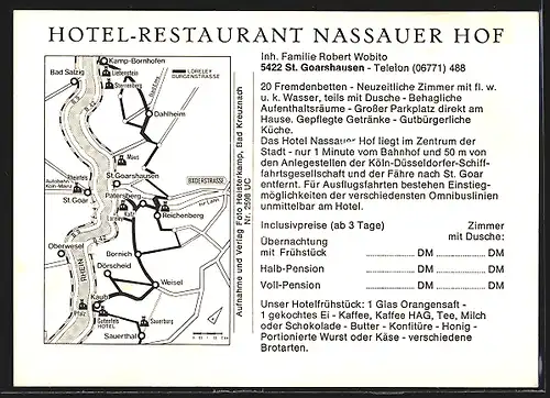 AK St. Goarshausen, Hotel-Restaurant Nassauer Hof
