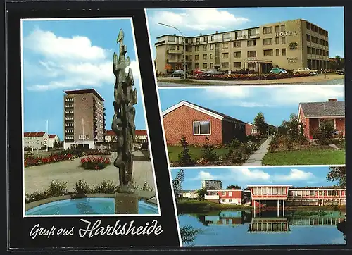 AK Harksheide, Rathaus, Friesen-Hotel, Sportlerheim, SOS-Kinderdorf