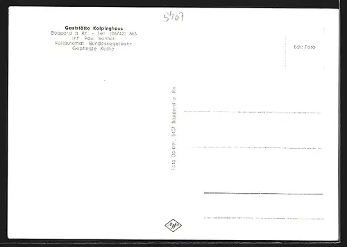 AK Boppard a. Rh., Gaststätte Kolpinghaus