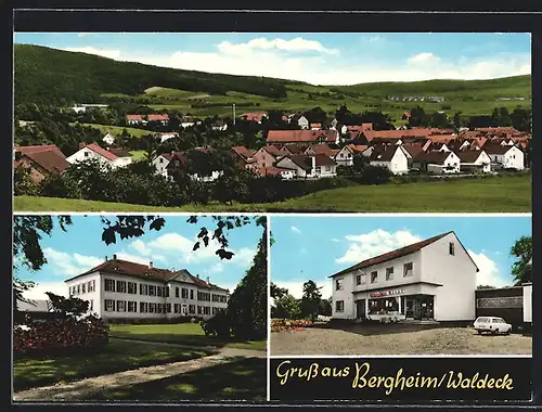 AK Bergheim / Waldeck, Ortsansichten, Haus Ernst - Gemischtwaren