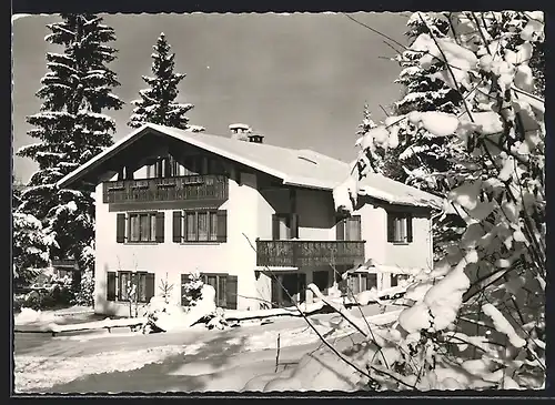 AK Oberstdorf, Hotel Lind im Schnee, An der Flachsröste 6