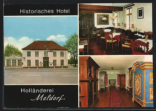 AK Meldorf /Nordsee, Historisches Hotel Holländerei, Jungfernstieg 4, Innenansichten
