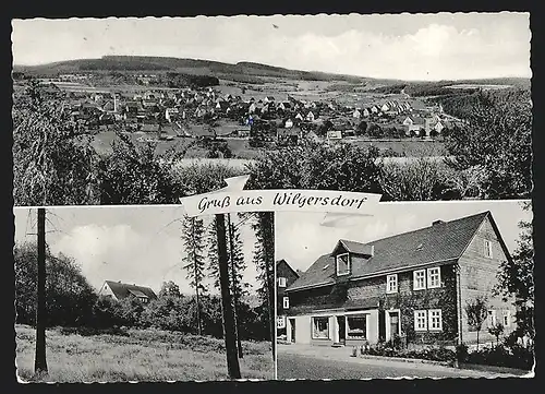 AK Wilgersdorf, Geschäft, Ortspartie, Teilansicht