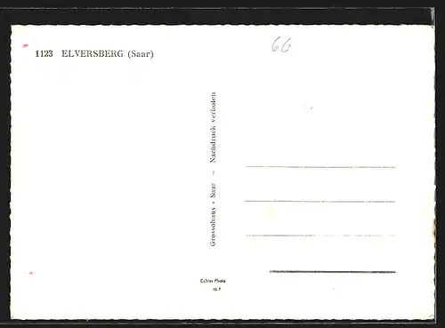 AK Elversberg /Saar, Strassenpartie mit Geschäften, Kirche, Strassenpartien