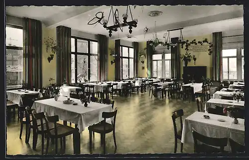 AK Bad Honnef, Hotel Burkharder Hof, Speisesaal