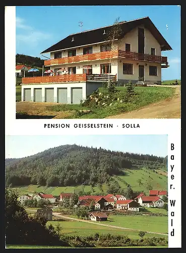 AK Schönberg-Solla /Bayer. Wald, Pension Geisselstein, Teilansicht