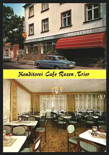 AK Trier, Konditorei-Cafe Razen, Sichelstrasse 26, Innenansicht