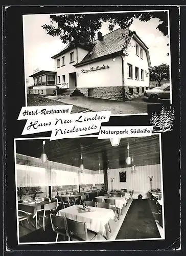 AK Niederweis /Naturpark Südeifel, Hotel-Restaurant Haus Neu-Linden, Innenansicht