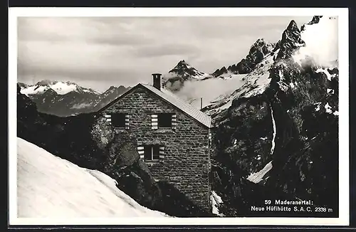 AK Neue Hüfihütte, Berghütte S. A. C. und Maderanertal